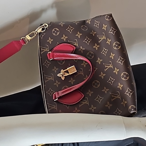 Louis Vuitton PM Flower Zippered Satchel Brown Monogram - Picture 3 of 17